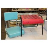 STADIUM SEAT & CHECKER BOARD STOOL