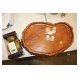 SERVING TRAY,VASE FILLERS & FIGURES