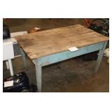 PRIMITIVE WOODEN TABLE, 32X53X29