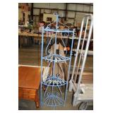 METAL CORNER SHELF, 62" TALL