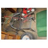 2 METAL PATIO CHAIRS & LOUNGE CUSHION