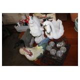 LOT OF ANIMAL DECOR & SPICE JARS