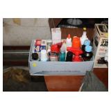 BOX OF CLEANING SUPPLIES,MOST ARE PARTIAL
