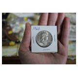 1963 FRANKLIN SILVER HALF DOLLAR