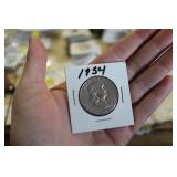 1954 FRANKLIN SILVER HALF DOLLAR
