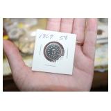 1867 SHIELD NICKEL