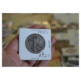 1918 KS  WALKING LIBERTY SILVER HALF DOLLAR