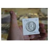 1963 D FRANKLIN SILVER HALF DOLLAR