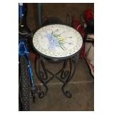 TILE TOP PLANT STAND, 14X23