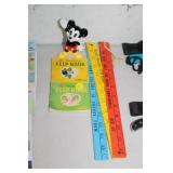 LOT OF VINTAGE DISNEY BOOKS,RULER,ETC