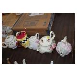 LOT OF COLLECTIBLE TEA POTS