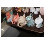 LOT OF COLLECTIBLE TEA POTS