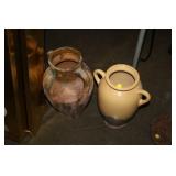 PAIR OF DOUBLE HANDLE VASES