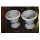 PAIR OF PLASTIC PLANTERS