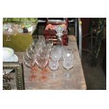 CRYSTAL DECANTER SET & GLASSES