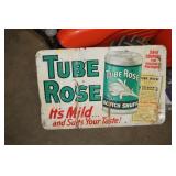 VITNAGE TUBE ROSE METAL TOBACCO SIGN    18X28