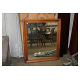 FRAMED MIRROR, 31X37"