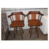 PAIR OF SWIVEL STOOLS