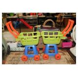 2 TOY SHOPPING CARTS