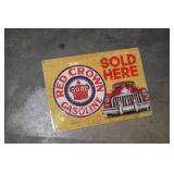 RED CROWN METAL SIGN