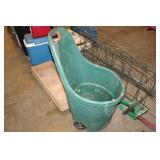 GREEN ROLLING CART