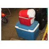 2 COOLERS & WATER JUG
