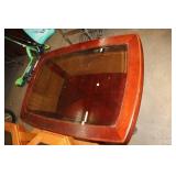 GLASS TOP COFFEE TABLE, 34X50X19