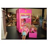 DOLL CASE & 2 DOLLS