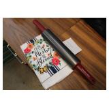 ROLLING PIN & KITCHEN TOWEL