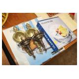 DIVIDED DISHES & 2 ELECTRIC WALL SCONCES