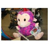 LARGE SUFFED MONKEY,BEANIE BABIES,2 LG FANS