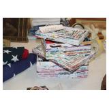 2 BOXES MADE FROM MAGAZINE PAGES