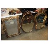 3 FRAMED MIRRORS
