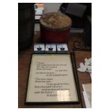 TIN,3 ANGEL FIGURES,FRAMED DECOR