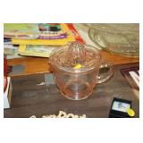 PINK GLASS JUICER/MEASURING CUP