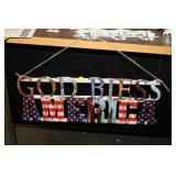 METAL GOD BLESS AMERICA SIGN