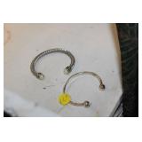 2 SILVER COLORED BRACELETS