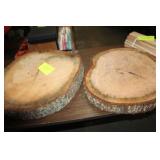 2 WOODEN SLABS