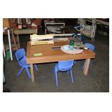 KIDS CRAFT/TOY TABLE & 4 CHAIRS,50X34X21
