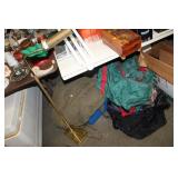VARIOUS BAGS & FLOOR LAMP