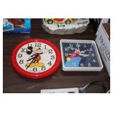 2 MICKEY MOUSE CLOCKS