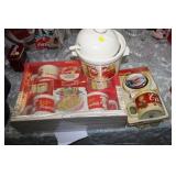 CAMPBELLS SOUP SET,LCANISTER & WARMER