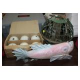 FISH DECOR,BIRD FEEDER,ETC