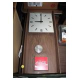 VINTAGE COCA COLA CLOCK, 11X23