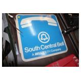 SOUTH CENTRAL BELL METAL FLANGED SIGN