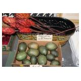 DECORATIVE TIN & BOX OF LIMES,ETC