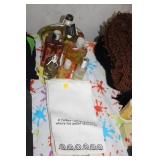 LOT OF DISH TOWELS,BODY WASH,ETC