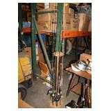 ROD HOLDER & 7 RODS & REELS