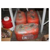 3 METAL BOAT GAS CANS