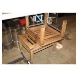 2 WOODEN END TABLES